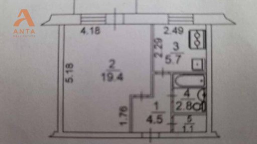 Продажа 1 кімнатної квартири на Камʼянець-Подільська вулиця 7