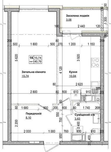 Продажа 1 кімнатної квартири на Весняна вулиця 175