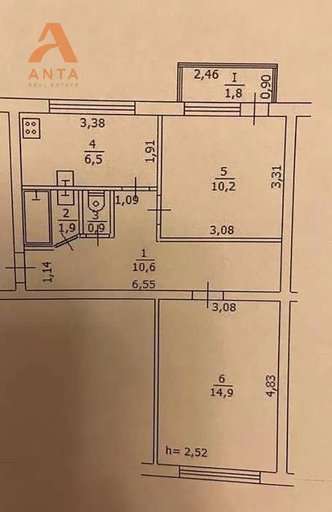 Продажа 2 кімнатної квартири на Улицька вулиця 3