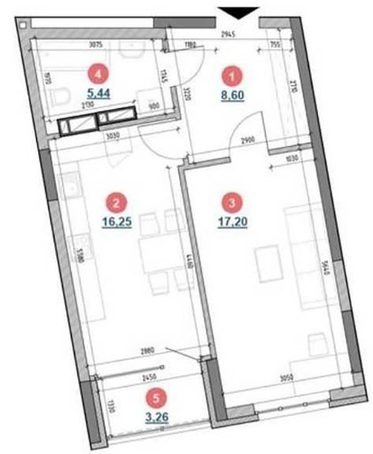 Продажа 1 кімнатної квартири на Центральна вулиця 31